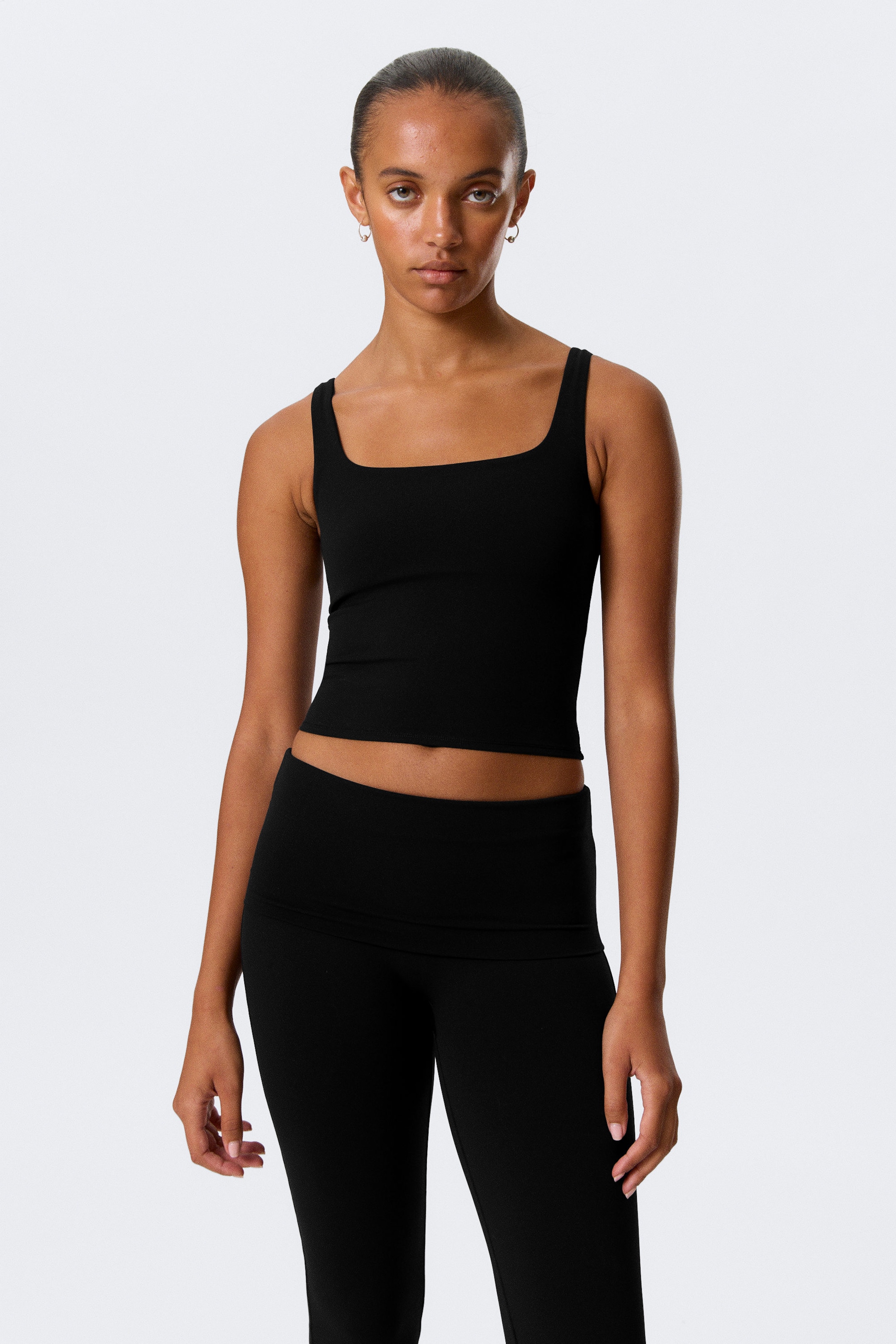 Schwarz - Cropped-Sporttop - 1