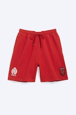 Bright Red - TOFFS Relaxed Jersey Football Shorts - 5