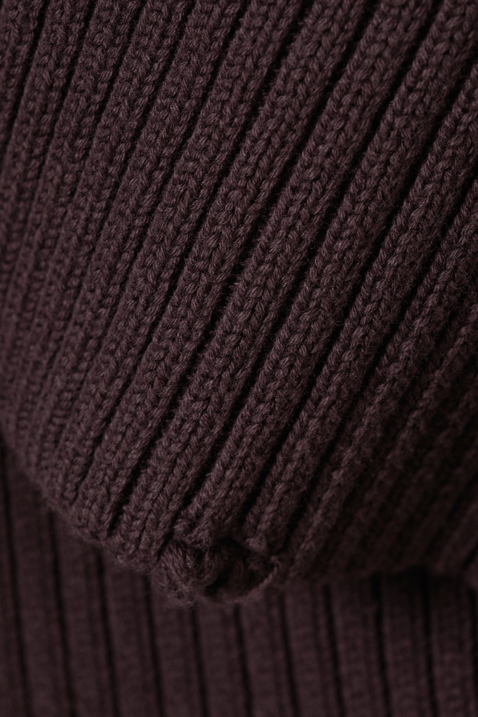 Lckerer, gerippter Baumwollpullover - Dunkles Mauve/Staubiges Weiß/Dunkelblau - 2