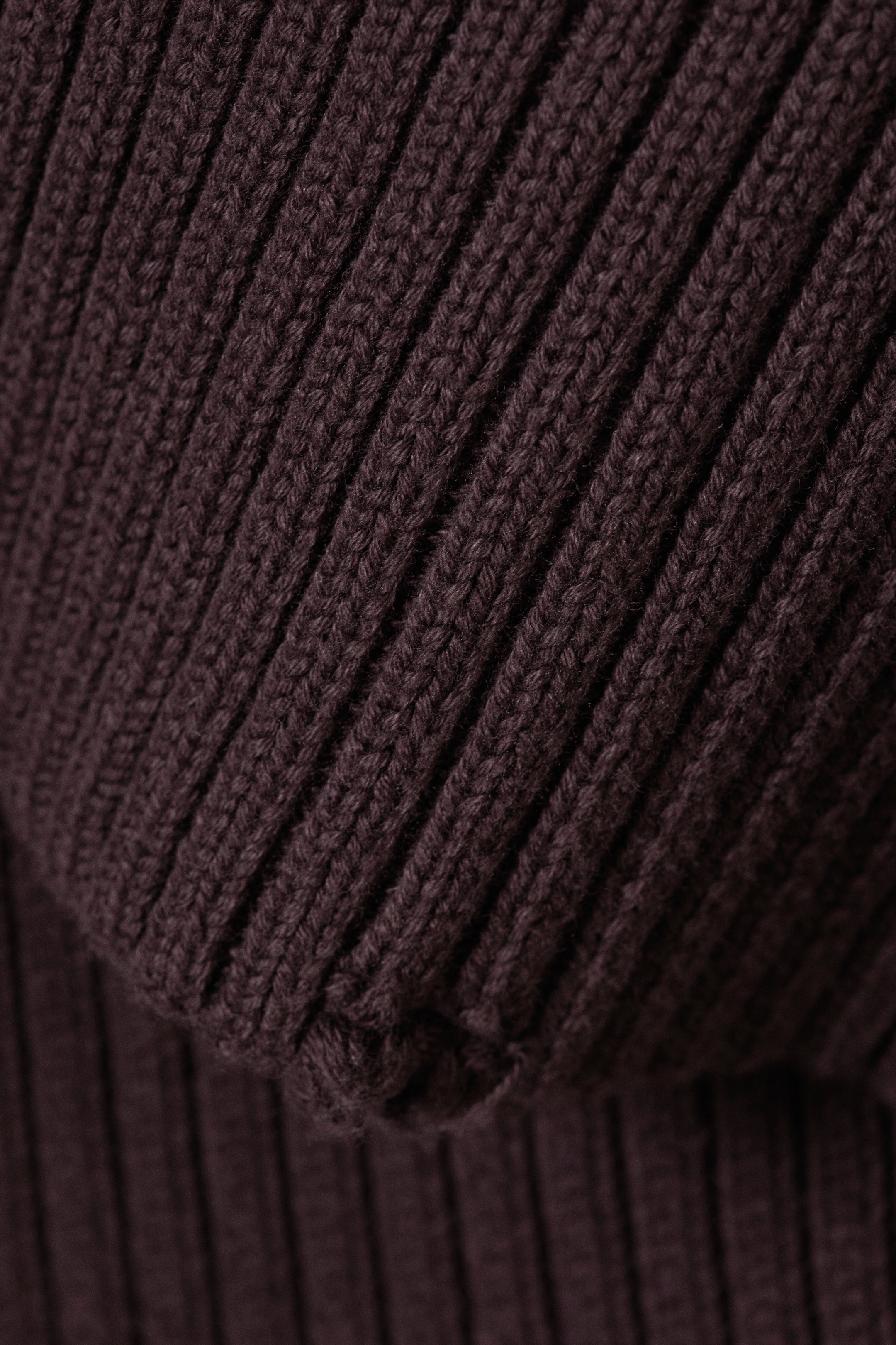 Zobacz większy obraz: Loose Ribbed Cotton Sweater - Dark Mauve - ON | H&M PL 2