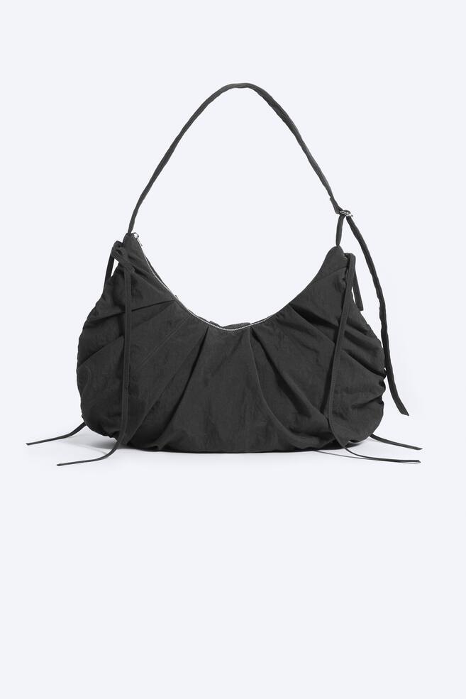 Bolso bandolera grande curvado - Gris oscuro - 1