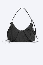 Dark Grey - Large curved crossbody bag - 1