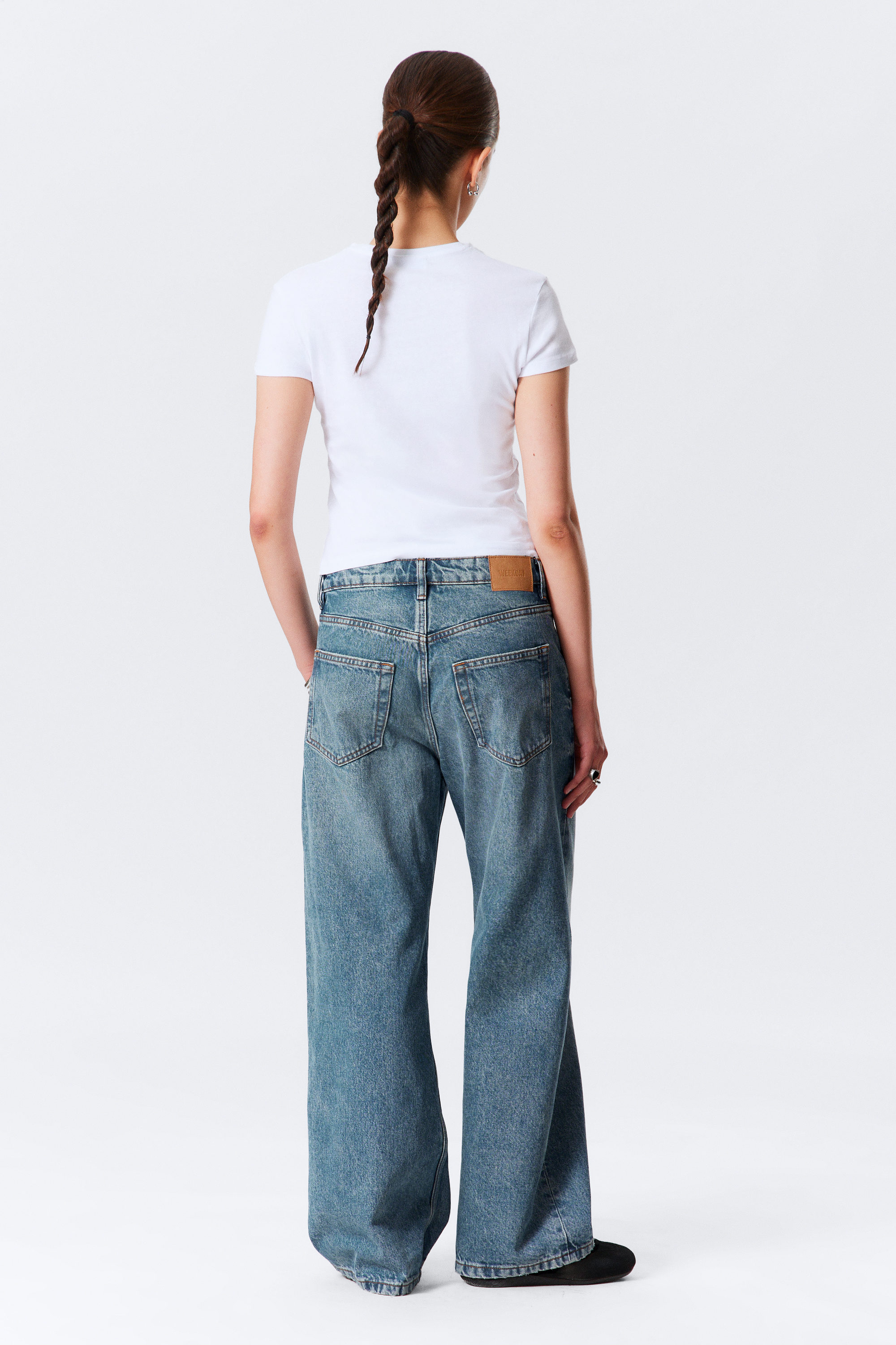 Mountain Blue - Medium Blue - Missy Low Rise Loose Straight Leg Jeans - 3
