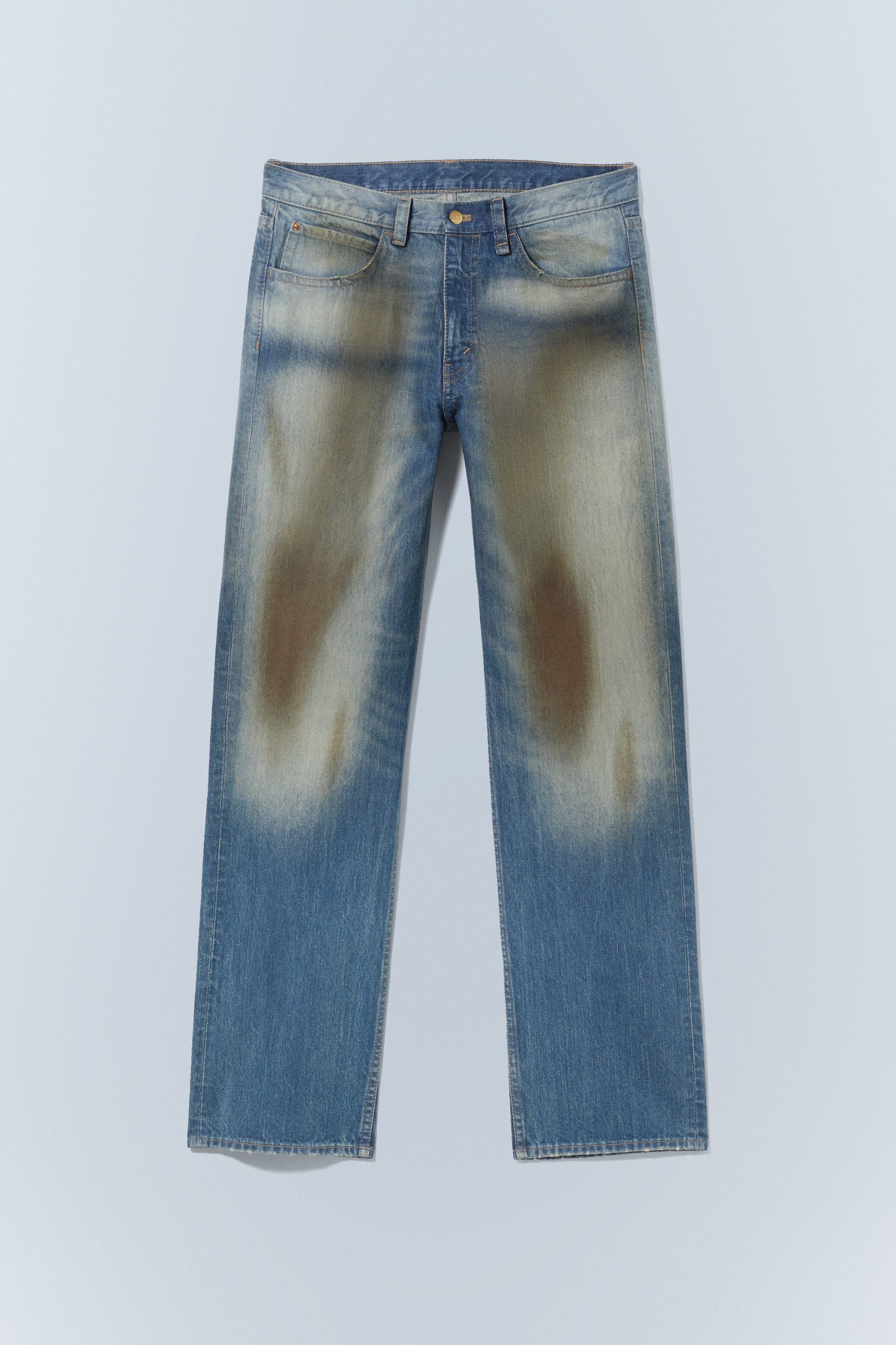 Grime – Blau - Anti – Unisex-Jeans mit niedrigem Bund - 1