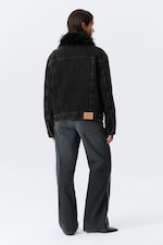 Risso Black - Black - Padded Denim Jacket - 8