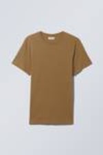 Staubiges Braun - Mittelschweres Standard-T-Shirt - 0