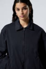 Dunkelblau - Lockere Zip-Jacke aus Baumwoll-Twill - 1