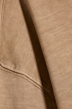 Gewaschenes Beige - Kastiges Longsleeve-Shirt mit V-Ausschnitt - 4