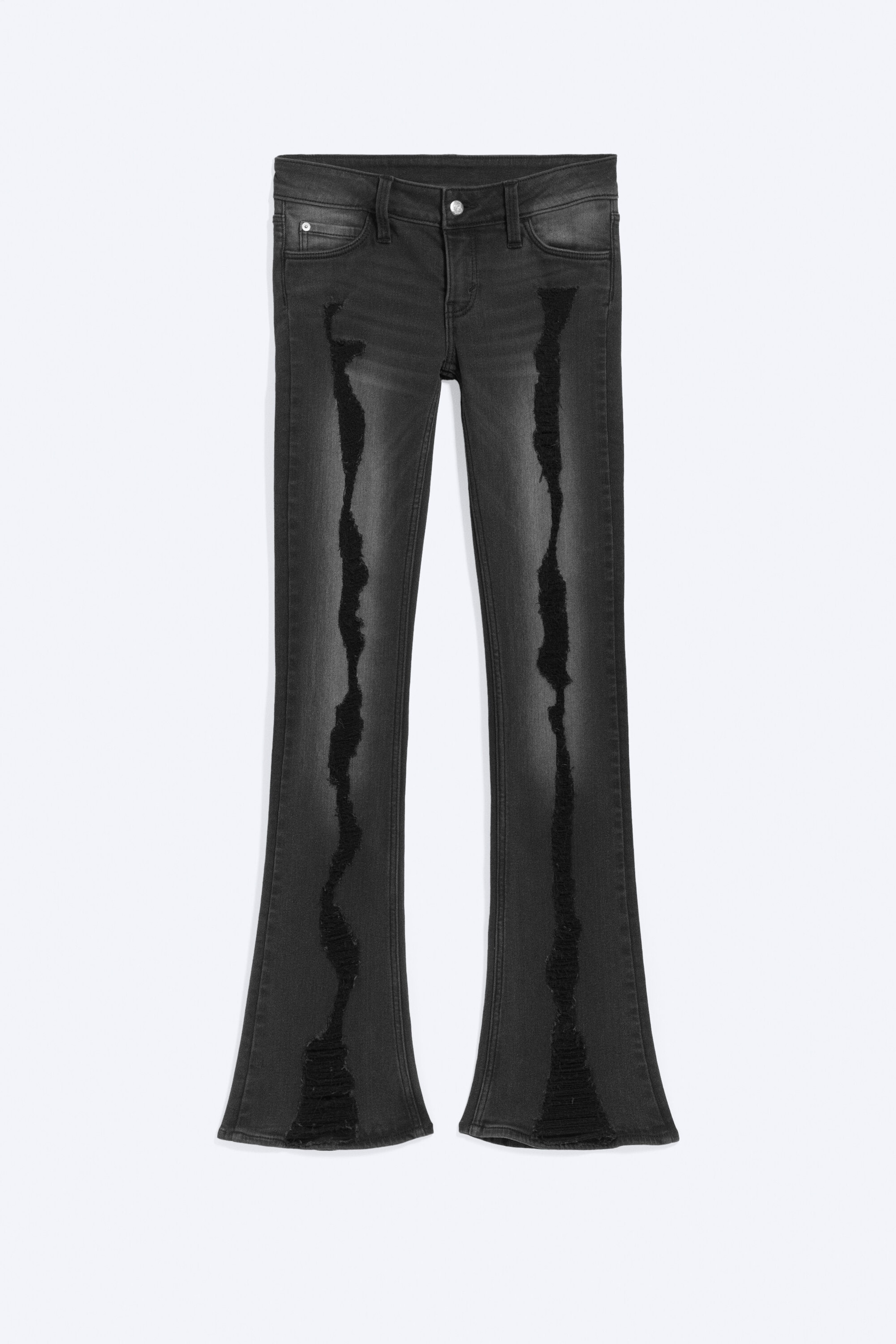 Marion Black Skull - Black - BOOTY BEI LOW RISE SKINNY BOOTCUT JEANS - 1