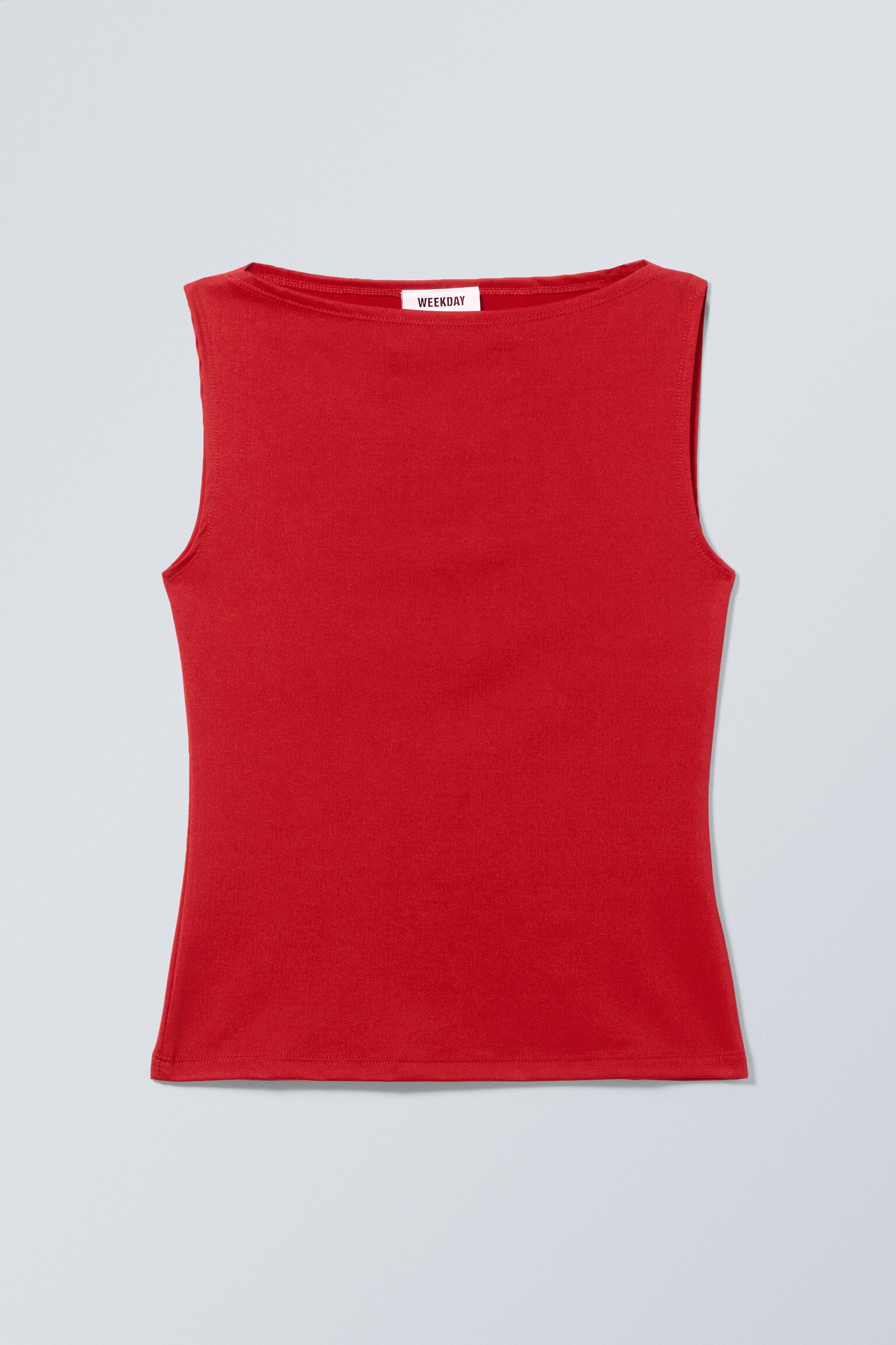 Annie Sleeveless Boat-Neck Top - Red/Wit/Light Turquoise/Zwart/Vaalbruin/Midnight Blue