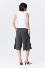 White - Ribbed V-neck Tank Top - 3