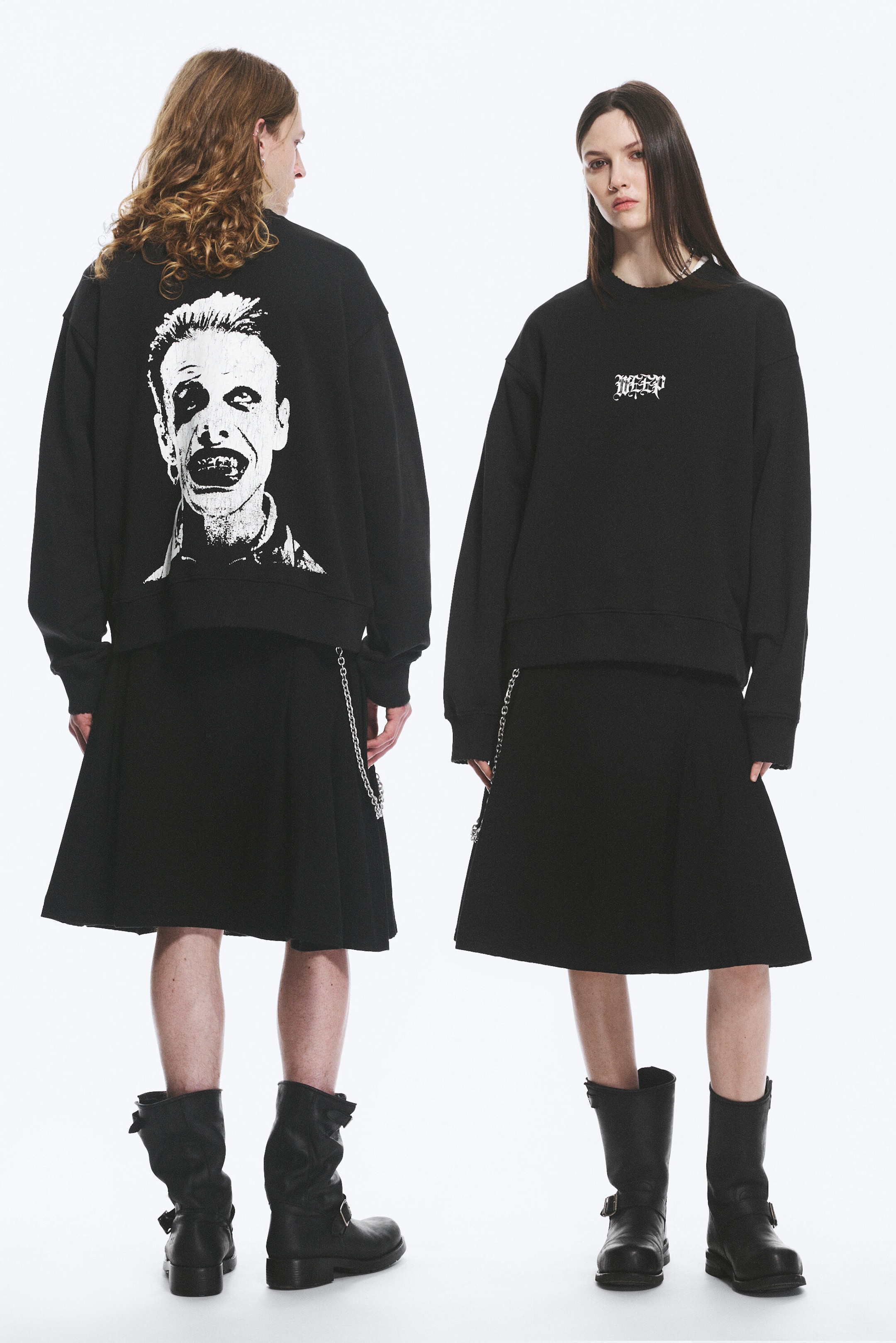 Off-black - Yungblud Printed Oversized Sweatshirt - 4