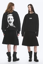 Off-black - Yungblud Printed Oversized Sweatshirt - 4