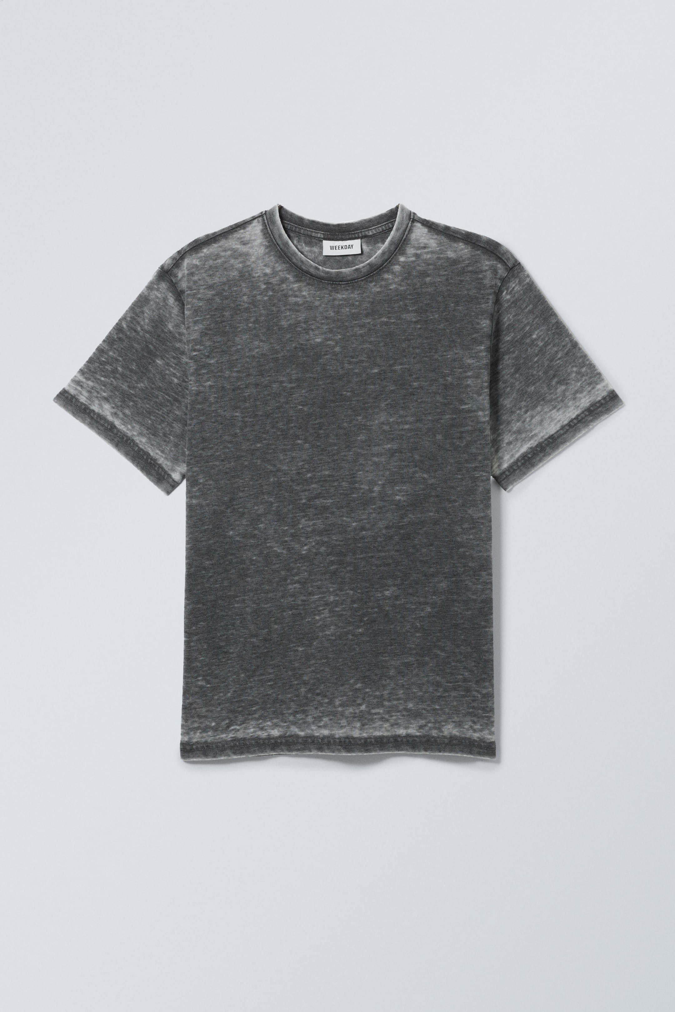Dunkelgrau gewaschen - Kastiges T-Shirt in Washed-Optik - 1