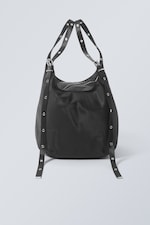 Black - Eyelet Shoulder Bag - 0