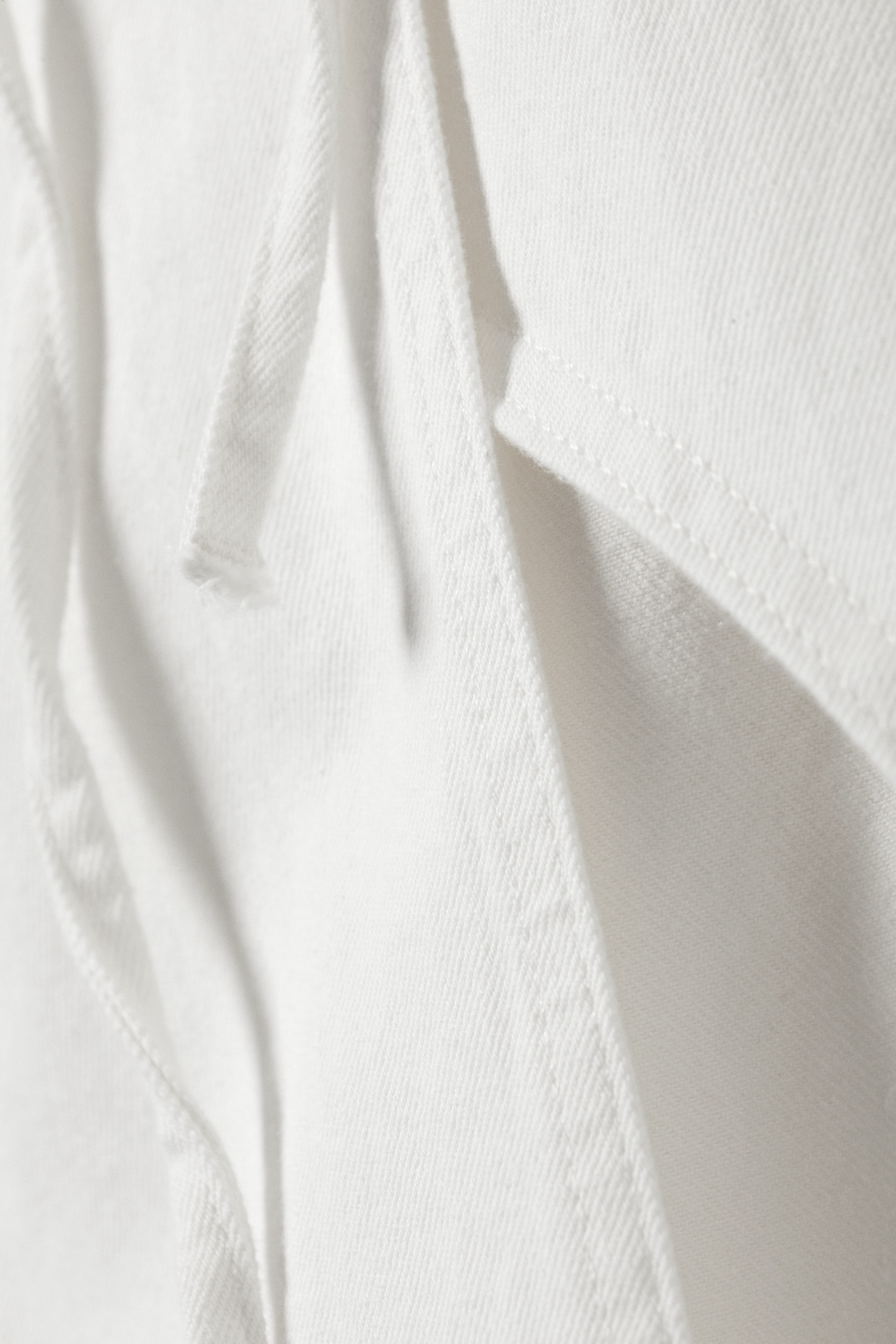 White - Raw-Edged Maxi Denim Wrap Skirt - 2