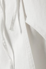 Wit - Denim wikkelrok met onafgewerkte randen - 1