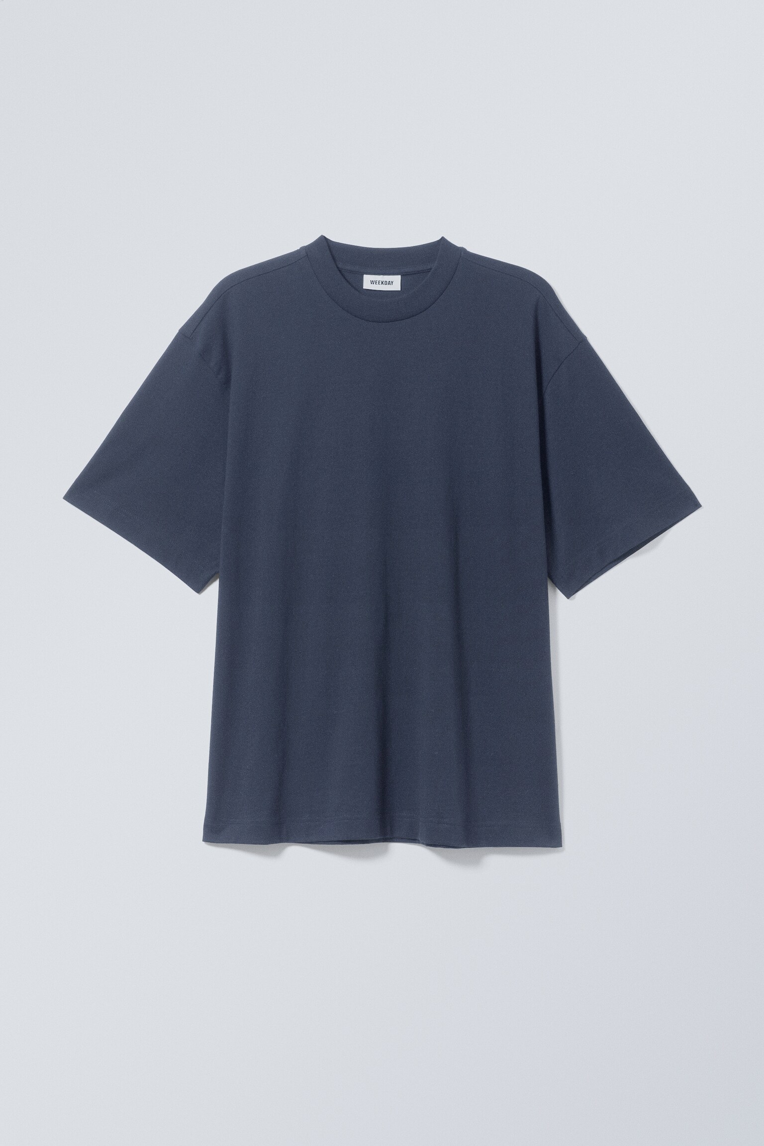 Oversized T-shirt - Donkerblauw/Zwart/Wit/Fel oranje