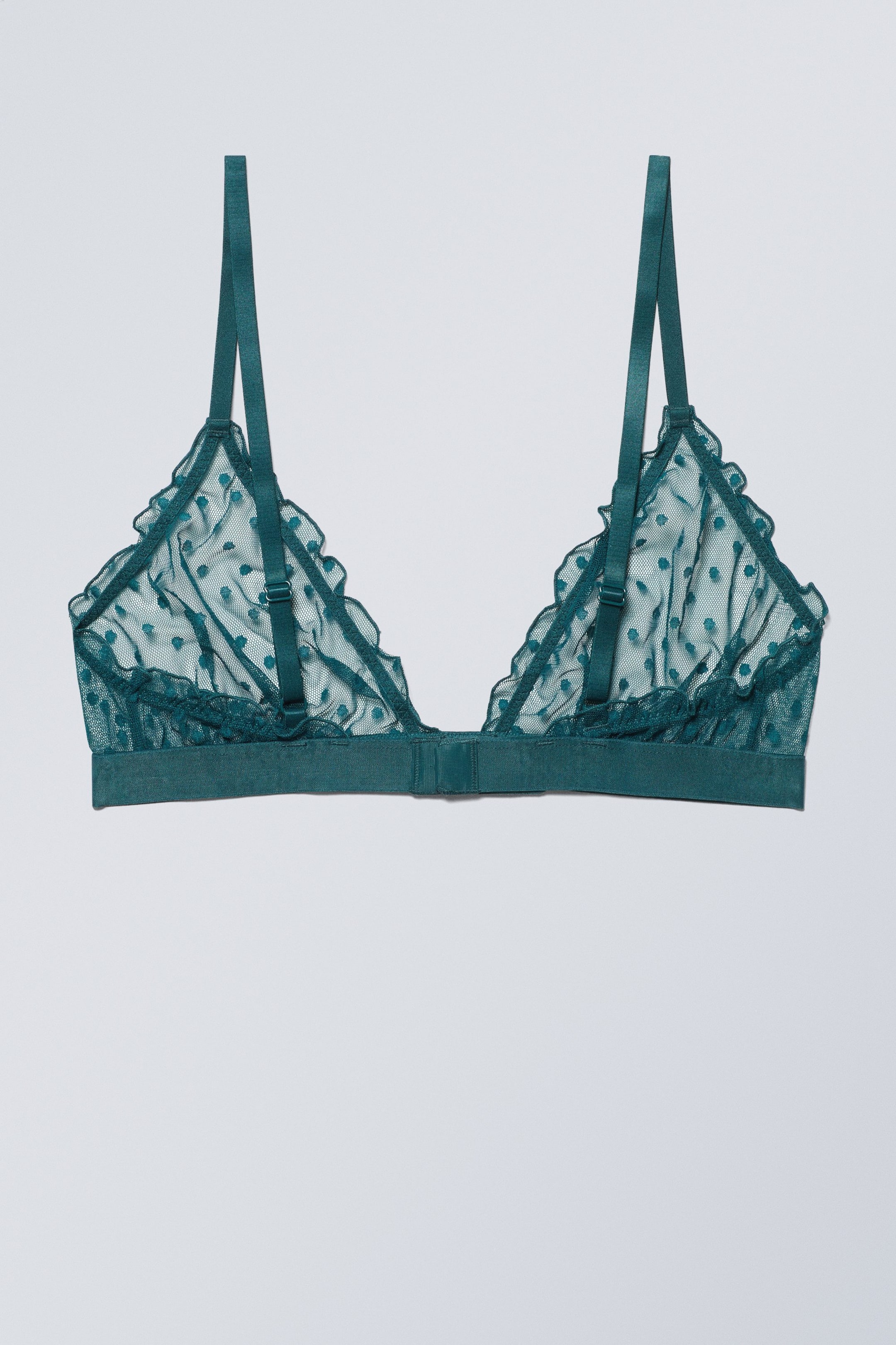 Petrol - Ruffle Triangle Bralette - 1