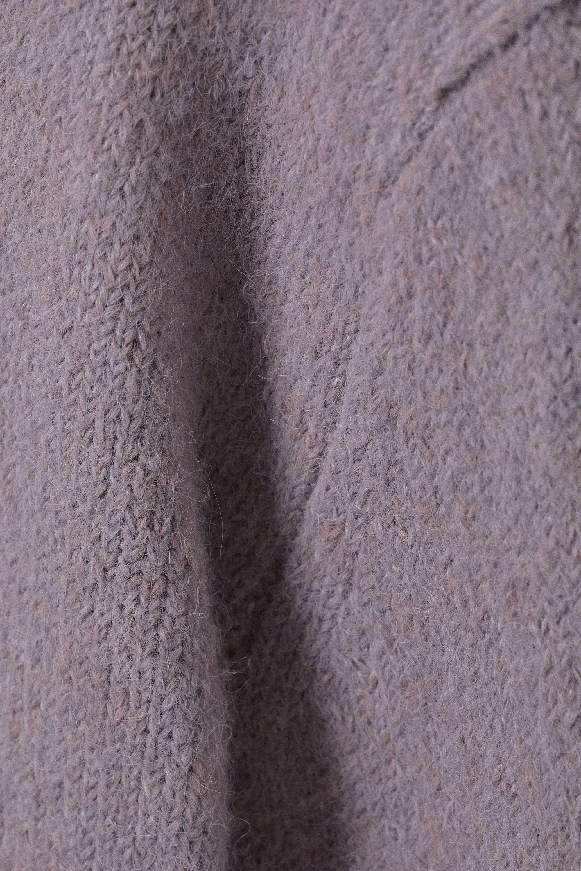 Lila - Geborsteld gebreid vest met knopen - 3