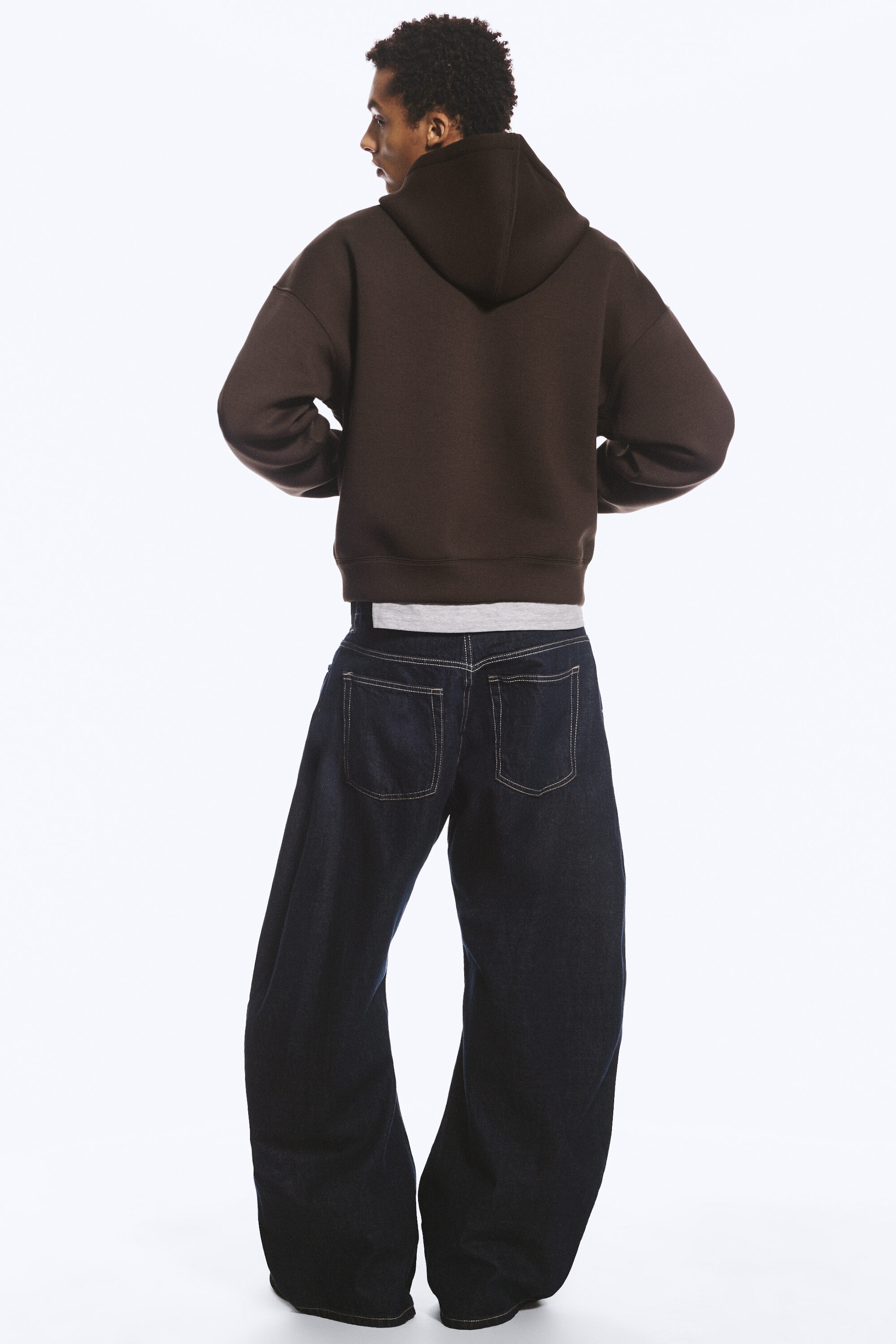 Dark Brown - Simon Scuba Zip Hoodie - 4