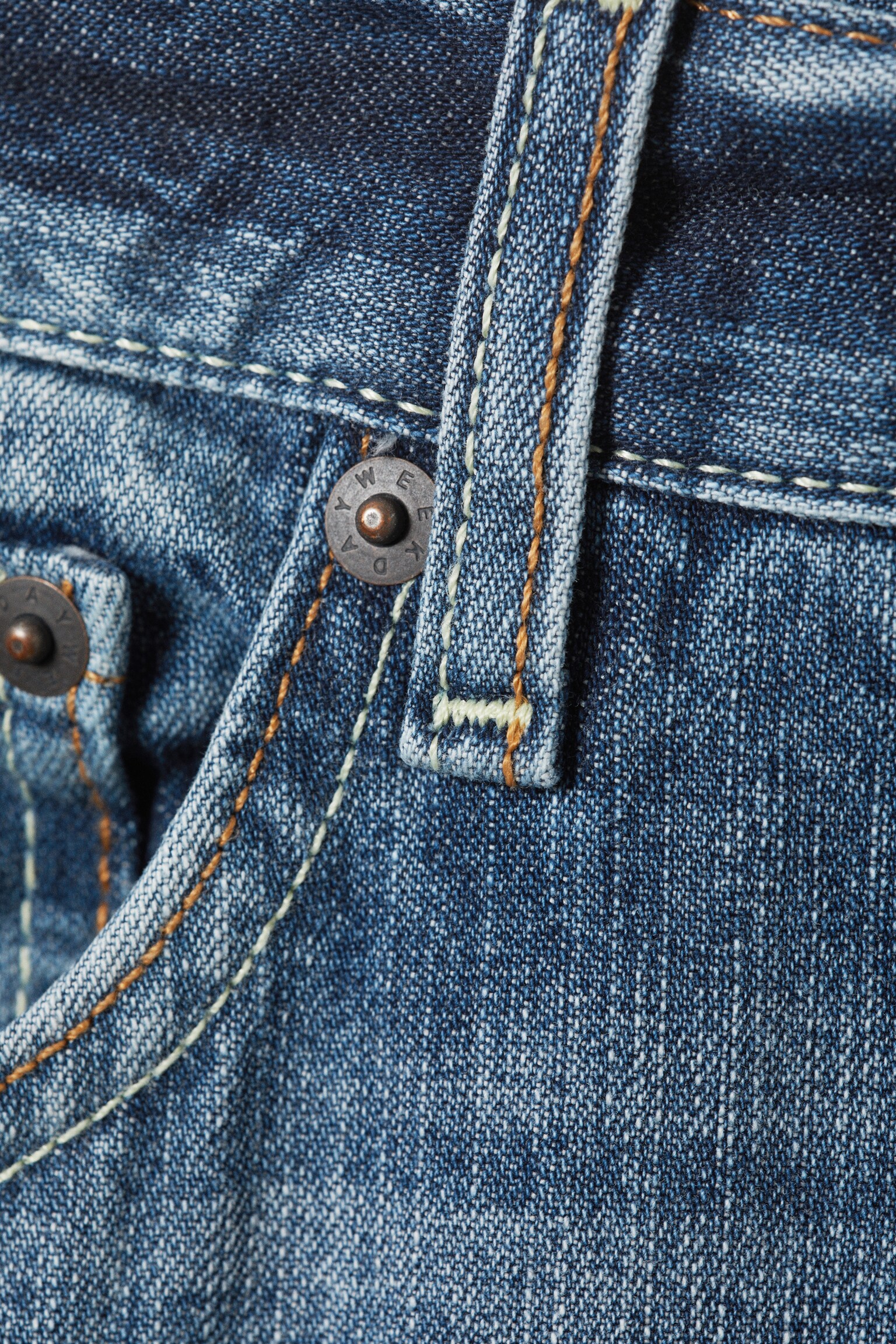 Meteor Low Waist Relaxed Straight Leg Jeans - Board Blue - Mellanblå - 7