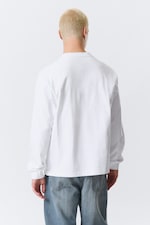 Weiß - Longsleeve mit lockerer Passform - 2