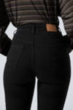 Black Rinse - Black - Glow Curve High Waisted Regular Flared Leg Jeans - 3