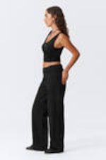 Black Rinse - Black - Area Mid Rise Loose Wide Leg Jeans - 3