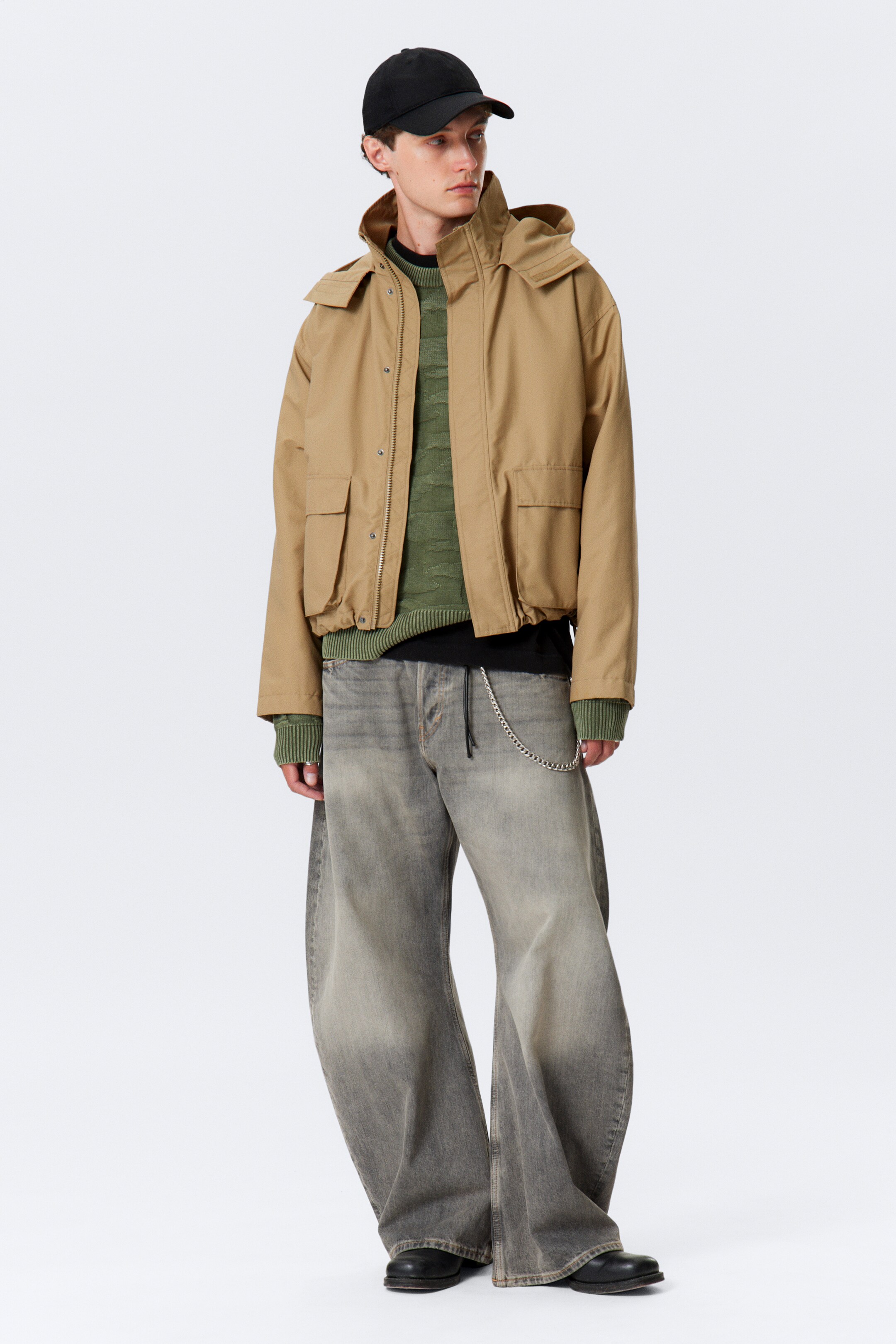 Zobraziť väčší obrázok: Relaxed Fit Hooded Jacket - Dark Beige - MUŽI | H&M SK 2