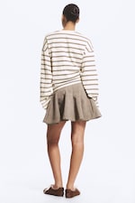 Beige - Flared Mini Tutu Skirt - 2