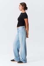 Kimberley Blue - Ljusblå - Ample Low Waist Loose Wide Leg Jeans - 3