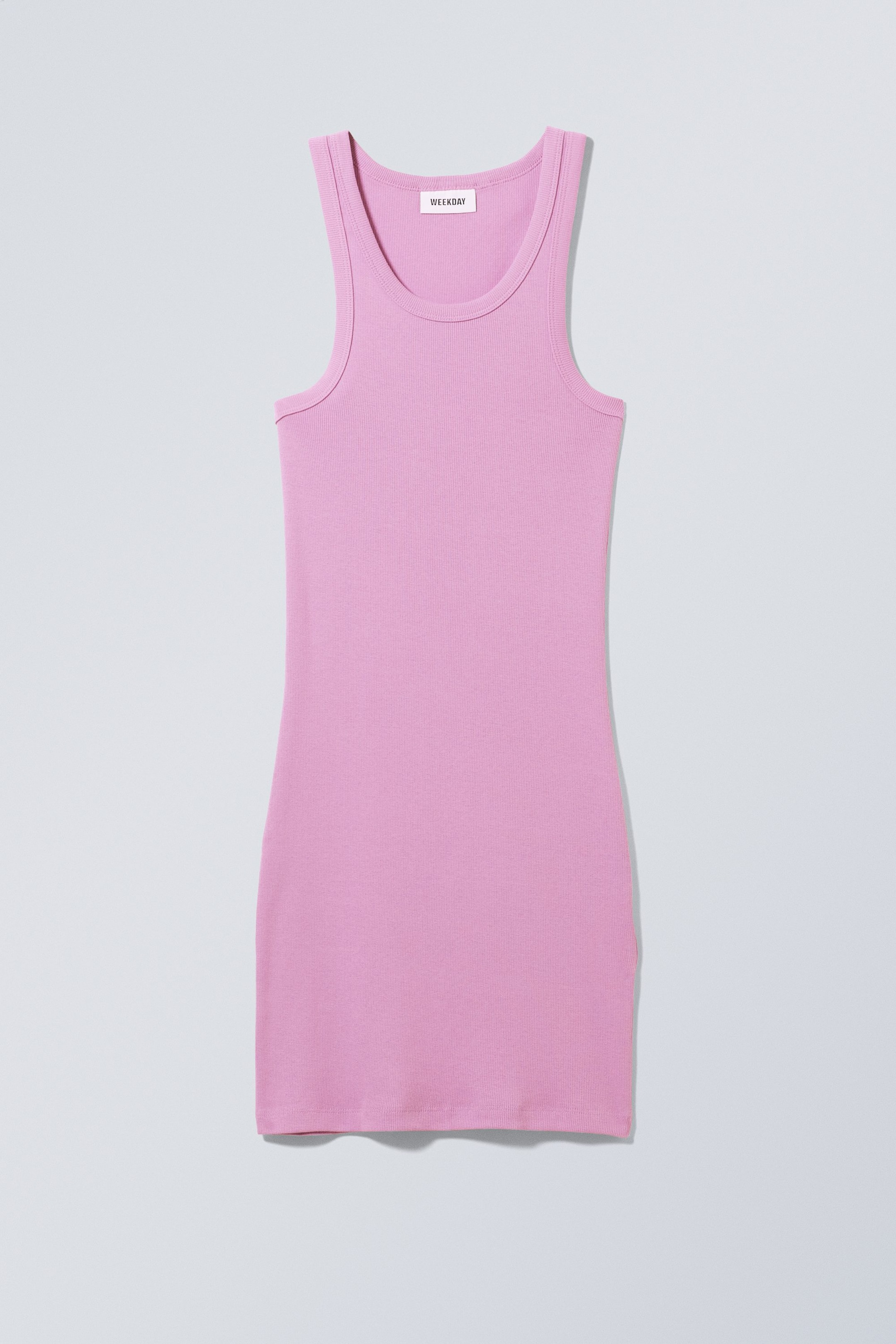 Flieder - Fein geripptes Minikleid - 0