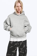 Light Grey - Oversized Scuba Hoodie - 0