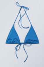 Bright Blue - Strappy Triangle Bikini Top - 4