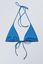 Bright Blue - Strappy Triangle Bikini Top - 1