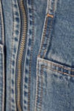 Staalblauw - Denim workwear bodywarmer met rits - 1