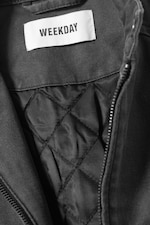 Washed Black - Reed Coated Biker Jacket - 1