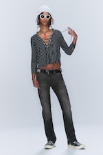 Rubby Black - Issue Low Waist Slim Tapered Jeans - 0