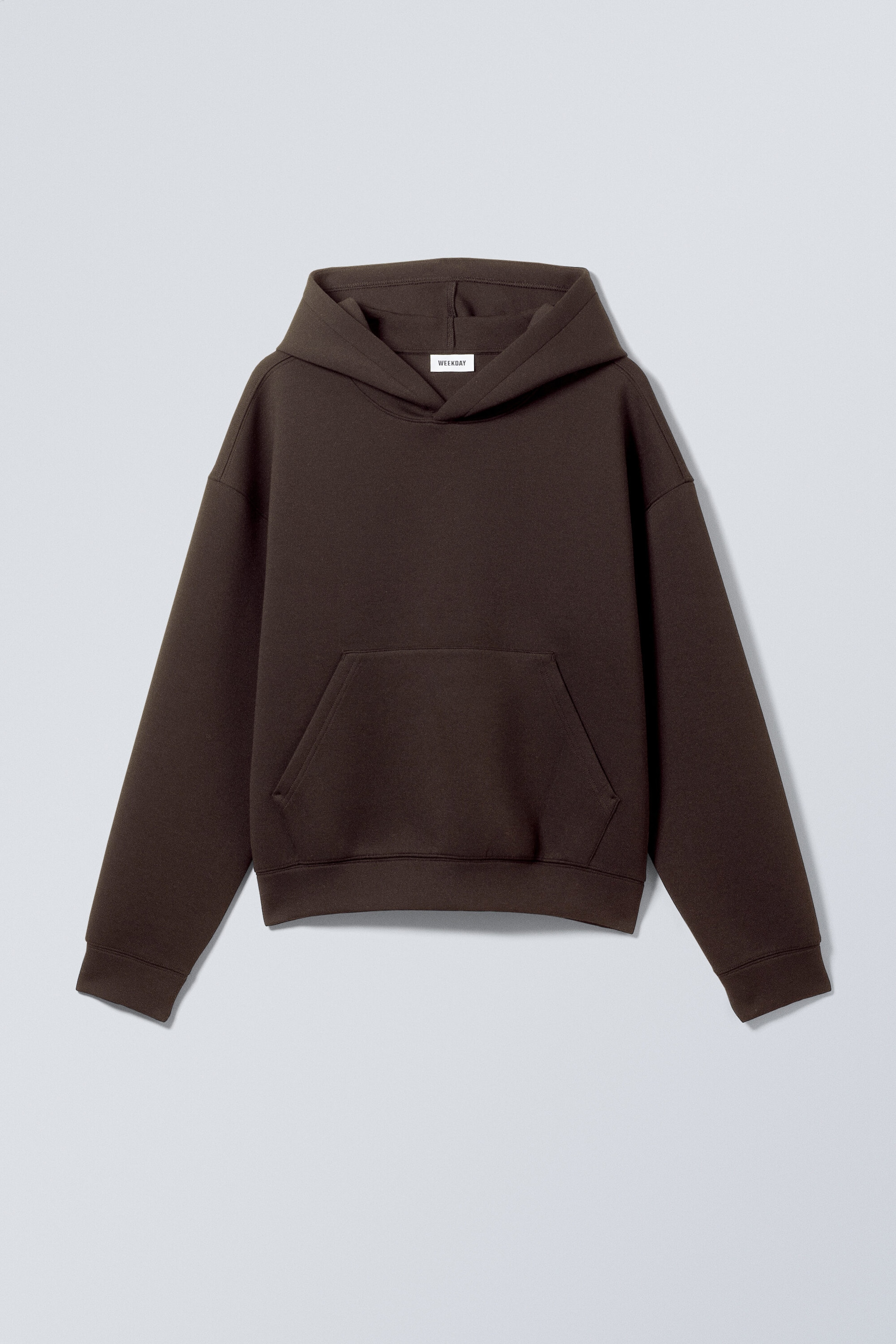 Marron foncé - Sweat à capuche en scuba Simon - 0