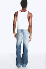 Stallion Blue - Mittelblau - Mercury Mid Waist Relaxed Bootcut Jeans - 4