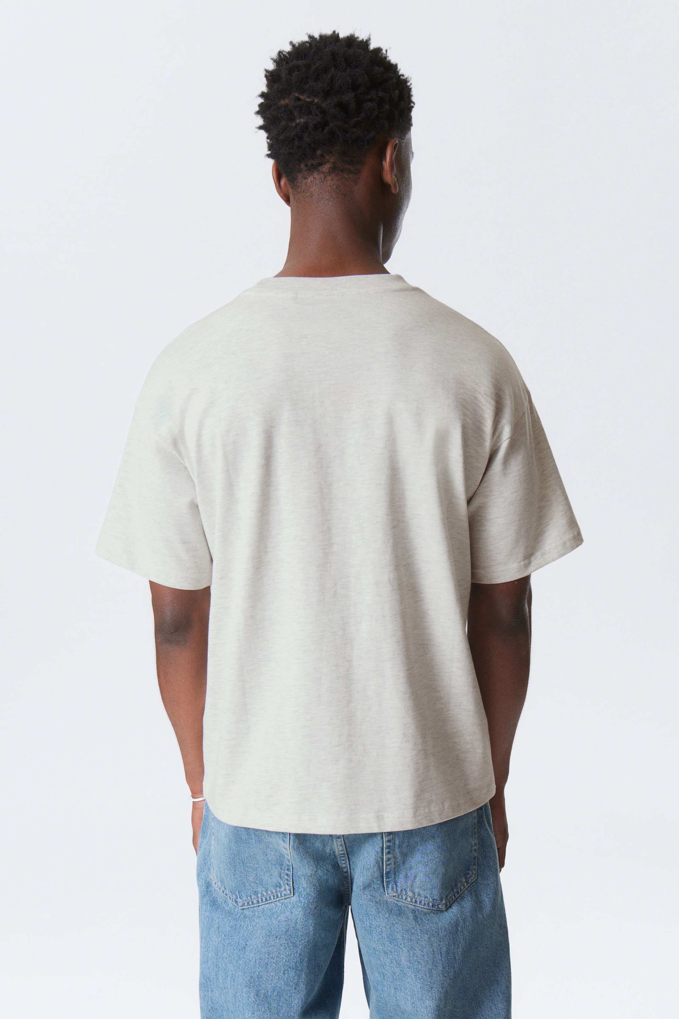 Light Grey Melange - Great Boxy Heavyweight T-Shirt - 2
