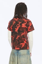 Red Camouflage - Shrunken Double Layered T-shirt - 3