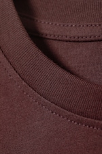 Burgundy - Relaxed Boxy Cotton T-shirt - 4