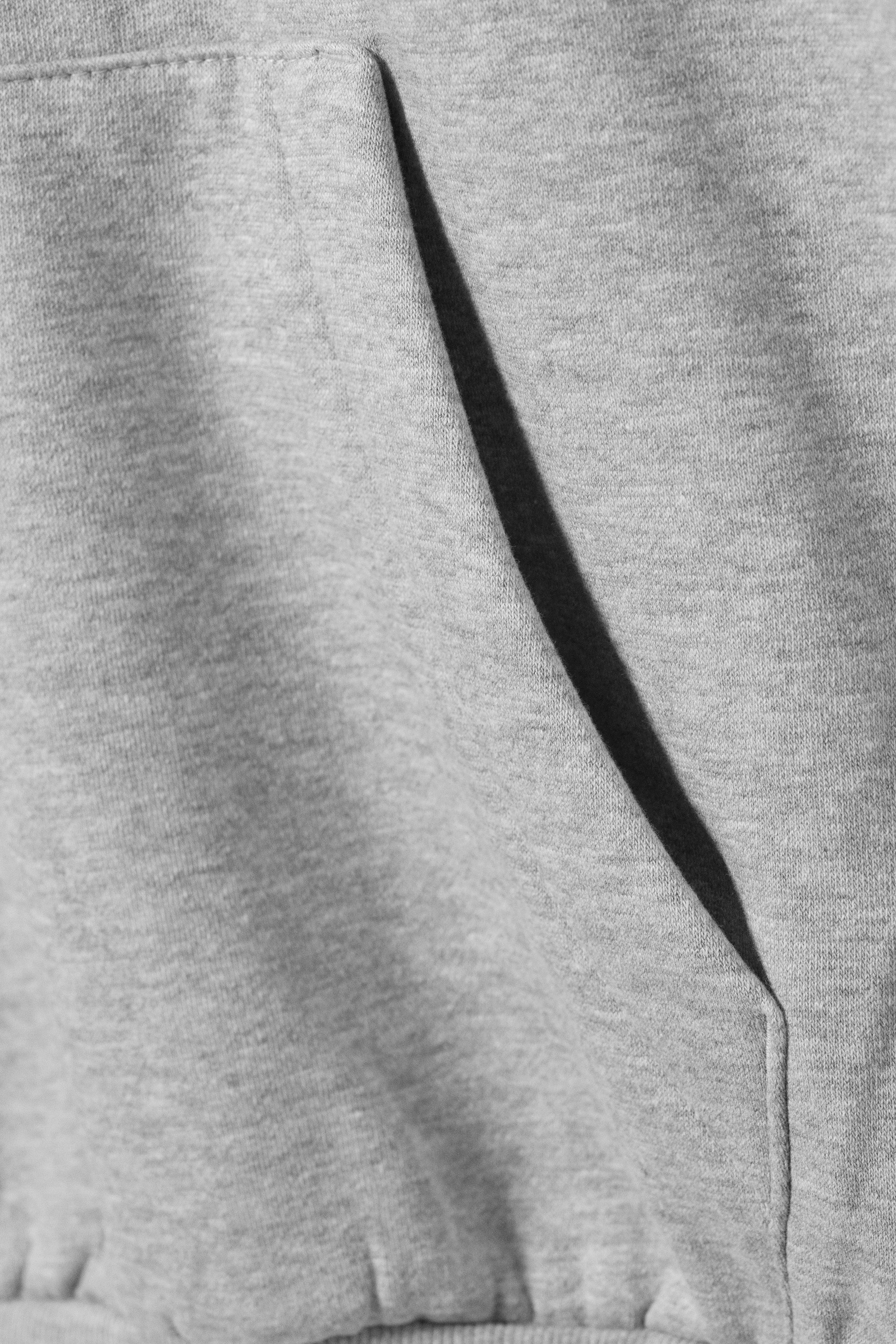 Grey Melange - Loose Fit Hoodie - 4