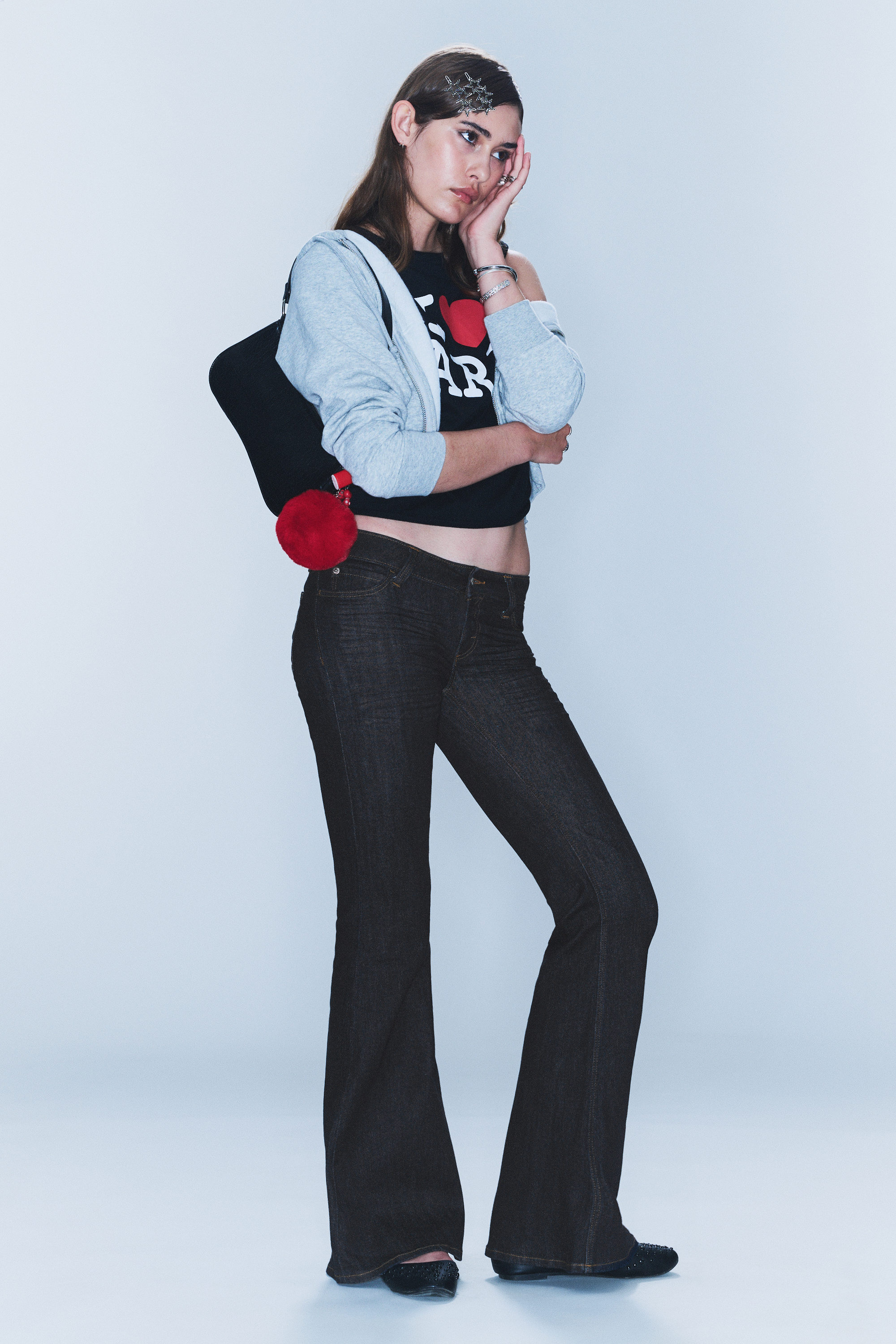 Extra Blue Rinse - Flare Low Waist Flared Skinny Jeans - 1