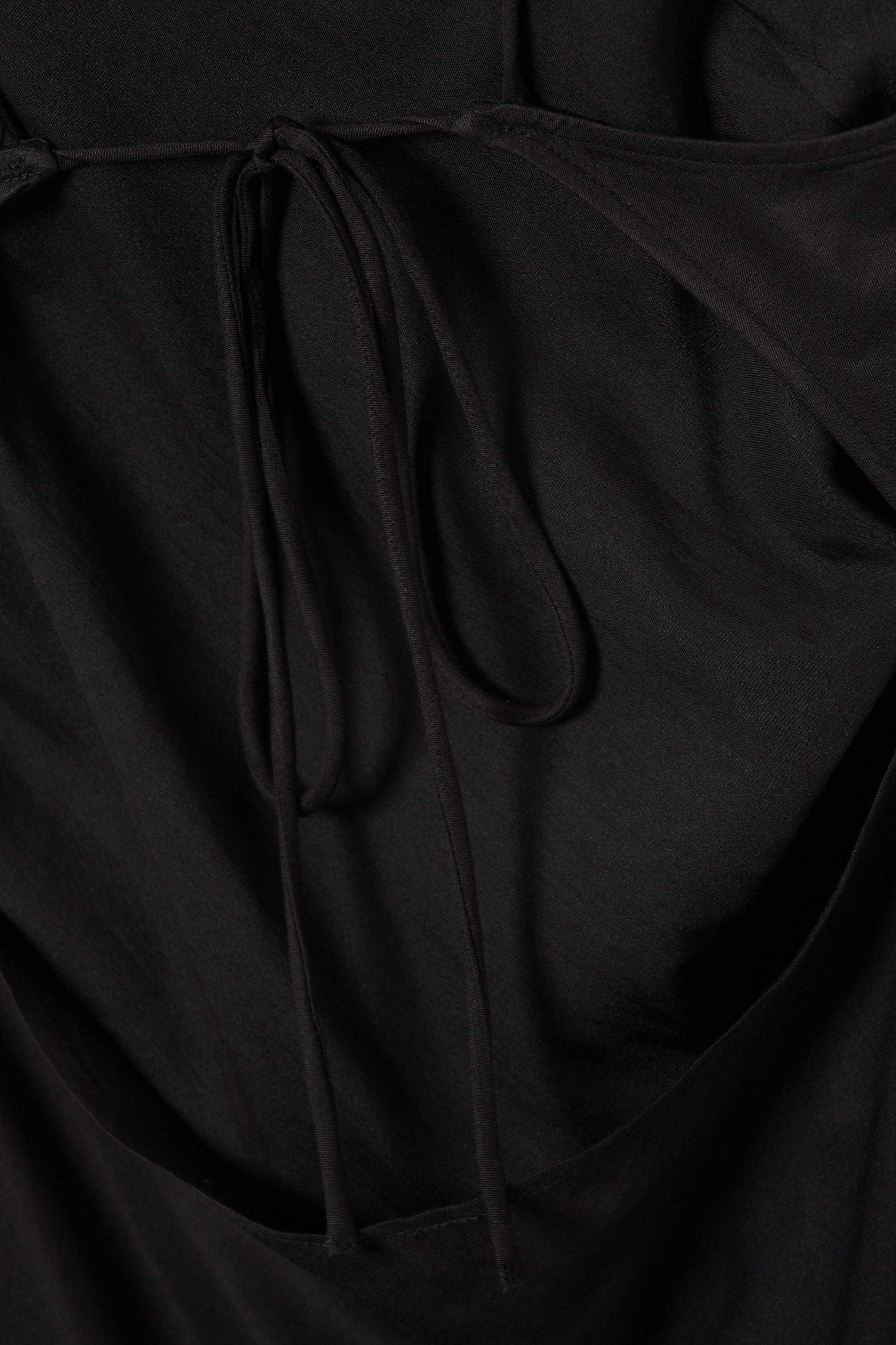 Black - Asymmetric Sleeveless Cowl-Neck Midi Dress - 6