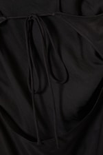 Black - Asymmetric Sleeveless Cowl-Neck Midi Dress - 6