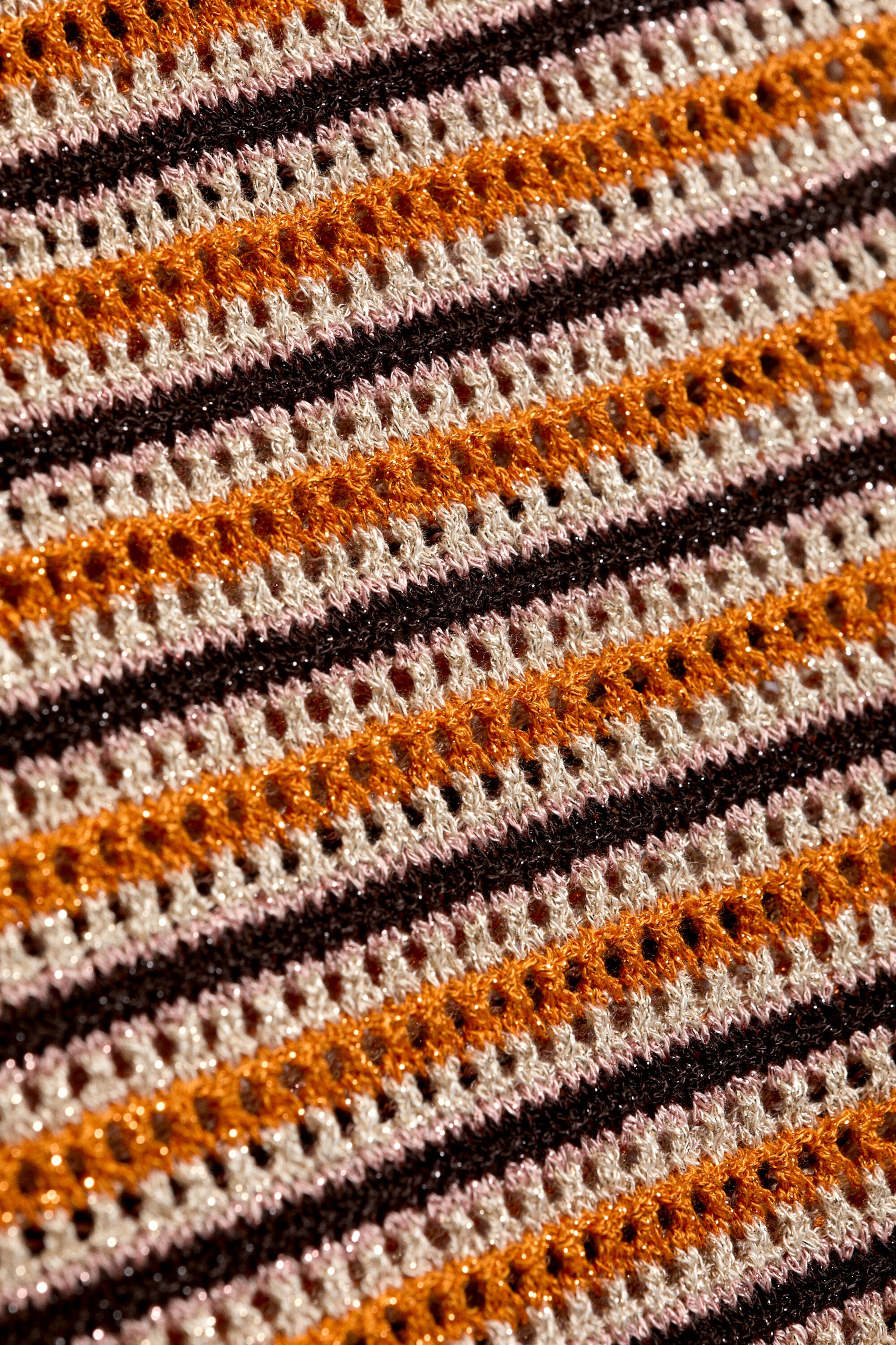 Striped Orange - Crochet Halterneck Top - 5