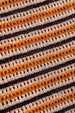 Striped Orange - Crochet Halterneck Top - 5